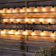 HOME & MARKER® Venkovní osvětlení, Světelný řetěz a Zahradní dekorace, Světelná girlanda (7,5 m, 25 světel) YARDBULBS 1+1 ZDARMA | Y2ARDBULBS Bílá