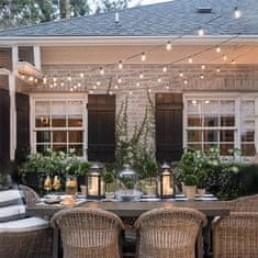 HOME & MARKER® Venkovní osvětlení, Světelný řetěz a Zahradní dekorace, Světelná girlanda (7,5 m, 25 světel) YARDBULBS 1+1 ZDARMA | Y2ARDBULBS Bílá