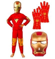 bHome Dětský kostým Iron man s maskou a rukavicemi 98-110 S