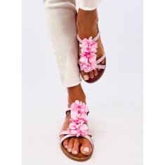 Sandály s jemnými květy Růžová velikost 41