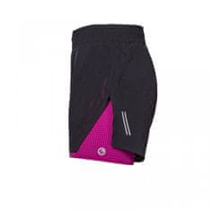 Progress Kalhoty krátké dámské CARRERA SHORTS 2v1 černé / višňové - S