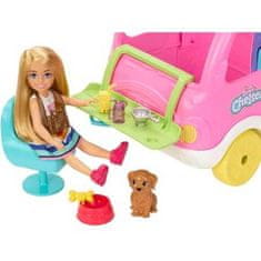 Mattel Barbie Chelsea Karavan s panenkou + zvířátka, doplňky