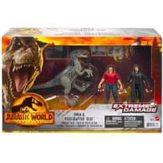 Mattel Figurky Jurský svět – Owen, Velociraptor Blue, Rain Delacourt