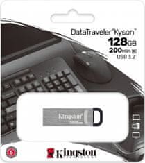 Kingston Kingston DataTraveler Kyson/128GB/USB 3.2/USB-A/Stříbrná