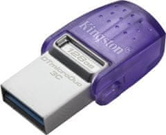 Kingston Kingston DataTraveler MicroDuo 3C/128GB/200MBps/USB 3.2/USB-A + USB-C/Fialová