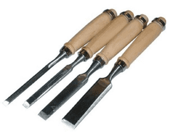 Dehco tools rovná dláta, dřevěná rukojeť - sada 4 ks (19450)