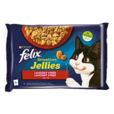 Felix Sensations Jellies kapsička 4x85g s hovězím a kuřetem v lahodném želé