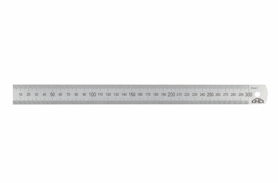 Kinex pravítko ocelové 300 mm barevná stupnice 1/0,5mm (1022-02-030)