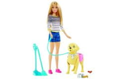 Mattel Panenka Barbie procházka s pejskem, Mattel DWJ68 - 887961382884