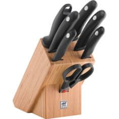 Zwilling style 8 EL kuchyňských nožů z nerezové oceli v bloku s ořezávátkem a nůžkami