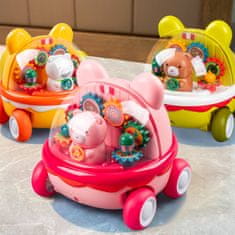 CAB Toys Natahovací autíčko pro děti Medvídek - zelené