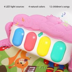 CAB Toys Hrací deka a podložka s klavírem CAB Toys - růžová