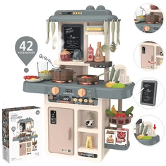 CAB Toys Dětská interaktivní kuchyňka 42 dílná - šedá