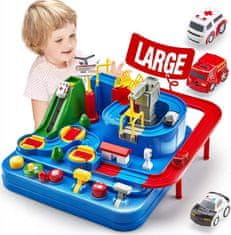 CAB Toys Mini auto dráha pro děti - Hračkářská závodní dráha modrá