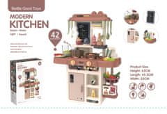 CAB Toys Dětská interaktivní kuchyňka 42 dílná - hnědá