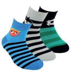 RS dětské zkrácené bavlněné pruhované ponožky 21159 3pack, 19-22