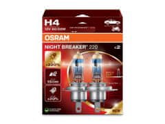 Osram OSRAM H4 12V 60/55W P43t NIGHT BREAKER 220 plus 220procent 2ks 64193NB220-2HB
