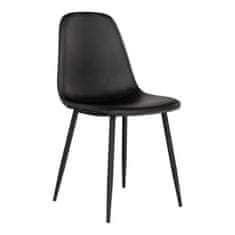 House Nordic Jídelní židle i PU, černá s černými nohami, HN1225
