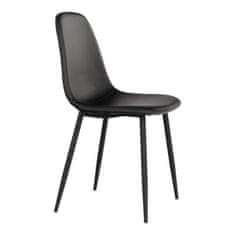 House Nordic Jídelní židle i PU, černá s černými nohami, HN1225