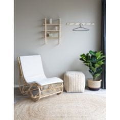 House Nordic Židle v ratanovém provedení s polštářem, bílá, s nohami nature