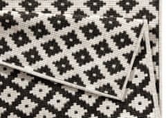 NORTHRUGS Kusový koberec Twin-Wendeteppiche 103124 schwarz creme – na ven i na doma 80x250
