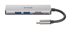 D-Link USB Hub USB-C/ HDMI, 2x USB 3.0, SD, Micro SD