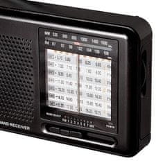 Roadstar Rádio , TRA-2989, přenosné, AM,FM,SW 1-7, výstup na sluchátka