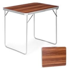 OEM Turistický stůl piknikový stůl skládací horní 80x60 cm hnědý