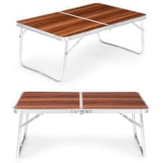 OEM Turistický stůl piknikový stůl skládací hnědá deska 60x40 cm