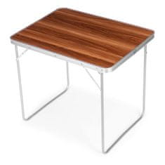 OEM Turistický stůl piknikový stůl skládací horní 80x60 cm hnědý