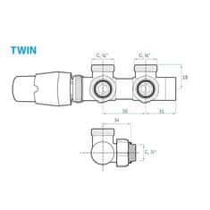 BPS-koupelny Termostatický dvojitý ventil Twin LG