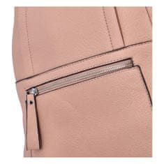 Demra Příjemný dámský koženkový batůžek/kabelka Amurath, růžová