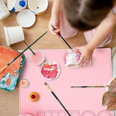 JOJOY® Silikonová podložka pro Malování a Tvoření, Silikonová malířská podložka (38 x 43 cm) | ARTMAT Růžová