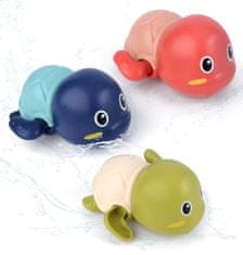 JOJOY® Hračky pro děti: Želvy, Hračky do vody, Hračky do vany - plavající želvy (3ks, modrá, červená, zelená) | TURTLITO