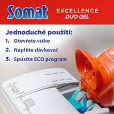 Somat Excellence Duo gel do myčky pro hygienickou čistotu 70 dávek, 1260 ml