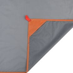 Vidaxl Pikniková deka s kolíky šedá a oranžová 205 x 155 cm