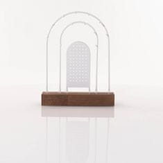 Home&Styling Kovový stojan na šperky, dřevěná podložka, 18 x 4,5 cm