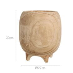 Home&Styling Květináč na nohou, paulovniové dřevo, 27 cm
