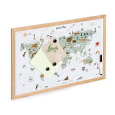 Zeller Magentická tabule, mapa světa, 60 x 40 cm