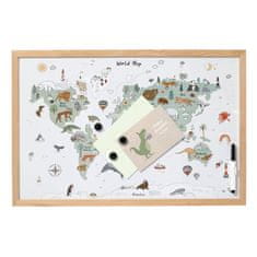 Zeller Magentická tabule, mapa světa, 60 x 40 cm