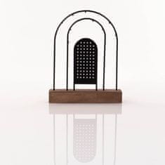 Home&Styling Kovový stojan na šperky, dřevěný podstavec, 18 x 4,5 cm