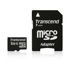 Transcend Paměťová karta microSDHC 8GB Class 10 TS8GUSDHC10