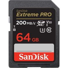 SanDisk Paměťová karta SDXC Extreme Pro 64GB UHS-I U3 (200R/ 90W)