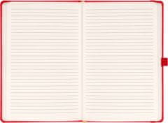 Presco Publishing NOTIQUE Notes Aprint, červený, linkovaný, 15 x 21 cm
