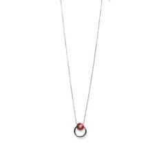 Oliver Weber Stylový stříbrný náhrdelník Apricus 61290 RED (řetízek, přívěsek)