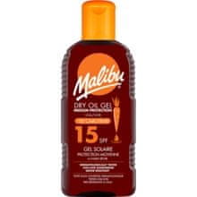 Malibu Malibu - Dry Oil Gel With Carotene SPF15 - Voděodolný olejový gel na opalování s karotenem 200ml 