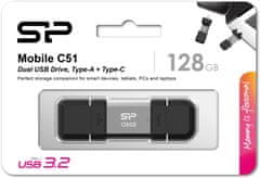 Silicon Power Mobile C51 - 128GB, USB 3.2 Gen 1, USB-C/USB-A (SP128GBUC3C51V1S)
