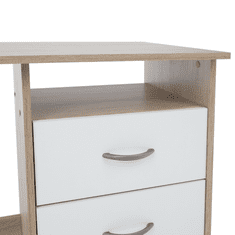 BPS-koupelny PC stůl, dub sonoma / bílá, LARISTOTE