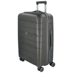 ORMI Cestovní plastový kufr Hesol velikost M, tmavě šedá