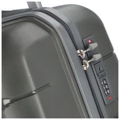 ORMI Cestovní plastový kufr Hesol velikost L, tmavě šedá